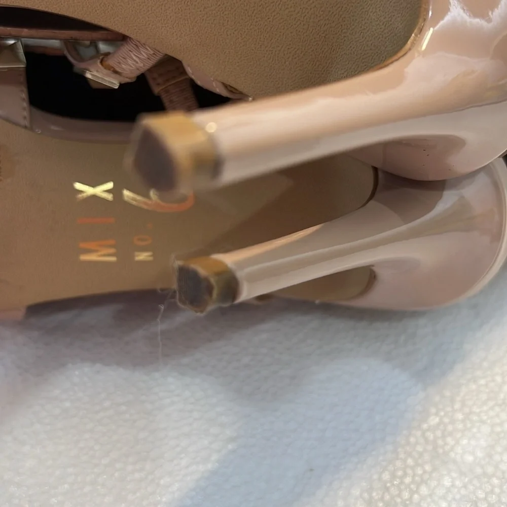 MIX No. 6 Studded Nude Heels Size 7M - Picture 5 of 6